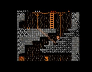 une photo d'Ã©cran de Rick Dangerous sur Commodore Amiga